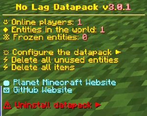 Performance Data Pack No Lag DataPack for 26.2 – 1.21.11 (Optimizes Performance)